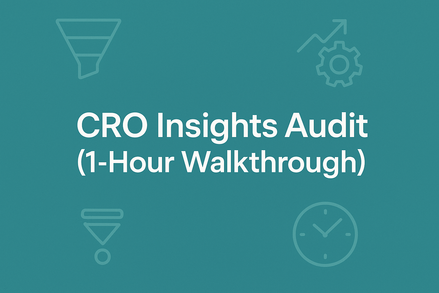 CRO Insights Audit (1-Hour Walkthrough) product image